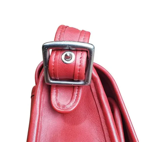 Vintage Coach Red Rambler's Legacy Crossbody Shoulder Bag - 9061 - Picture 12 of 15